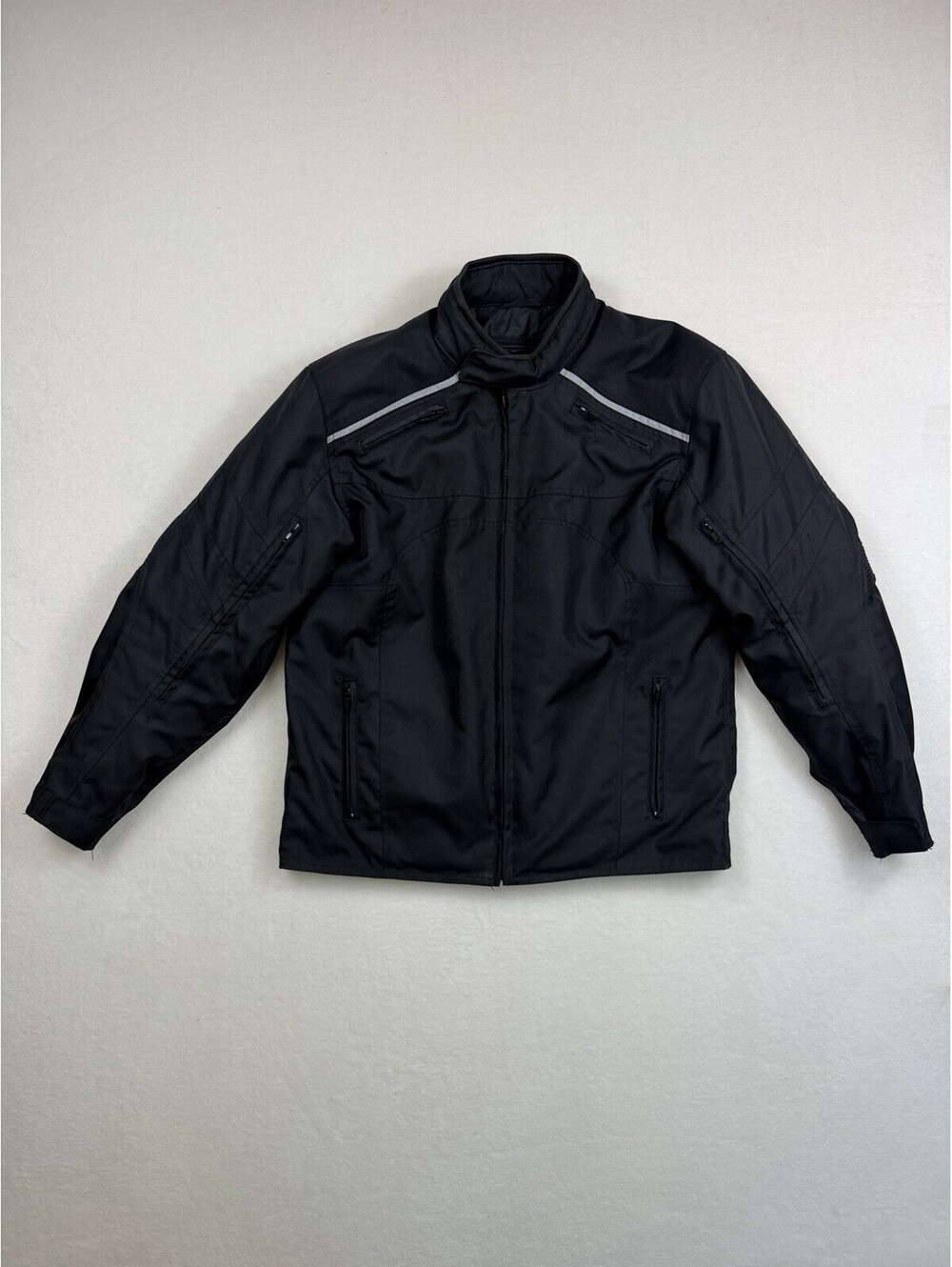 Bilt Black Blast 2 BLW 42 Motorcycle Jacket Padded Vented Zip-out Liner sz L EUC